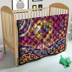 Personalized Brisbane Lions AFL Mascot Quilt Aboriginal Dot Art - Dreamtime Football Mascot