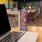 Personalized Brisbane Lions AFL Mascot Skinny Tumbler Aboriginal Dot Art - Dreamtime Football Mascot