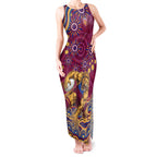 Personalized Brisbane Lions AFL Mascot Tank Maxi Dress Aboriginal Dot Art - Dreamtime Football Mascot