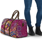 Personalized Brisbane Lions AFL Mascot Travel Bag Aboriginal Dot Art - Dreamtime Football Mascot