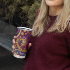 Personalized Brisbane Lions AFL Mascot Tumbler Cup Aboriginal Dot Art - Dreamtime Football Mascot