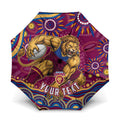 Personalized Brisbane Lions AFL Mascot Umbrella Aboriginal Dot Art - Dreamtime Football Mascot