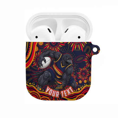 Personalized Adelaide Crows AFL Mascot AirPods Case Aboriginal Dot Art - Dreamtime Football Mascot