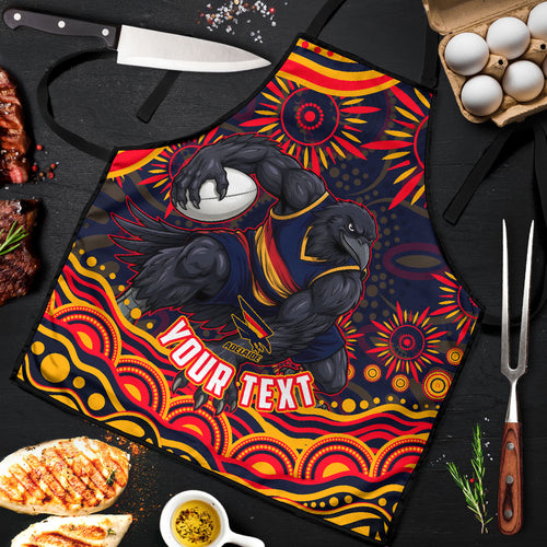 Personalized Adelaide Crows AFL Mascot Apron Aboriginal Dot Art - Dreamtime Football Mascot