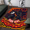 Personalized Adelaide Crows AFL Mascot Area Rug Aboriginal Dot Art - Dreamtime Football Mascot