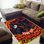 Personalized Adelaide Crows AFL Mascot Area Rug Aboriginal Dot Art - Dreamtime Football Mascot