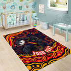 Personalized Adelaide Crows AFL Mascot Area Rug Aboriginal Dot Art - Dreamtime Football Mascot