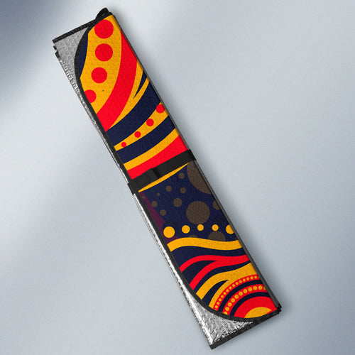 Personalized Adelaide Crows AFL Mascot Auto Sun Shade Aboriginal Dot Art - Dreamtime Football Mascot