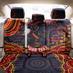 Personalized Adelaide Crows AFL Mascot Back Car Seat Cover Aboriginal Dot Art - Dreamtime Football Mascot