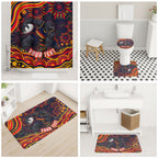 Personalized Adelaide Crows AFL Mascot Bathroom Set Aboriginal Dot Art - Dreamtime Football Mascot