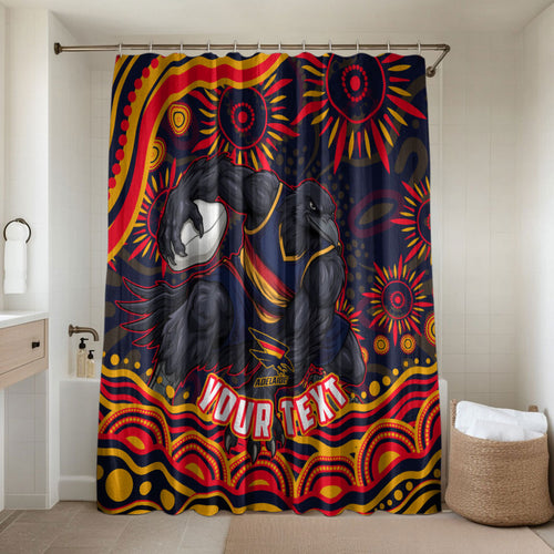 Personalized Adelaide Crows AFL Mascot Bathroom Set Aboriginal Dot Art - Dreamtime Football Mascot