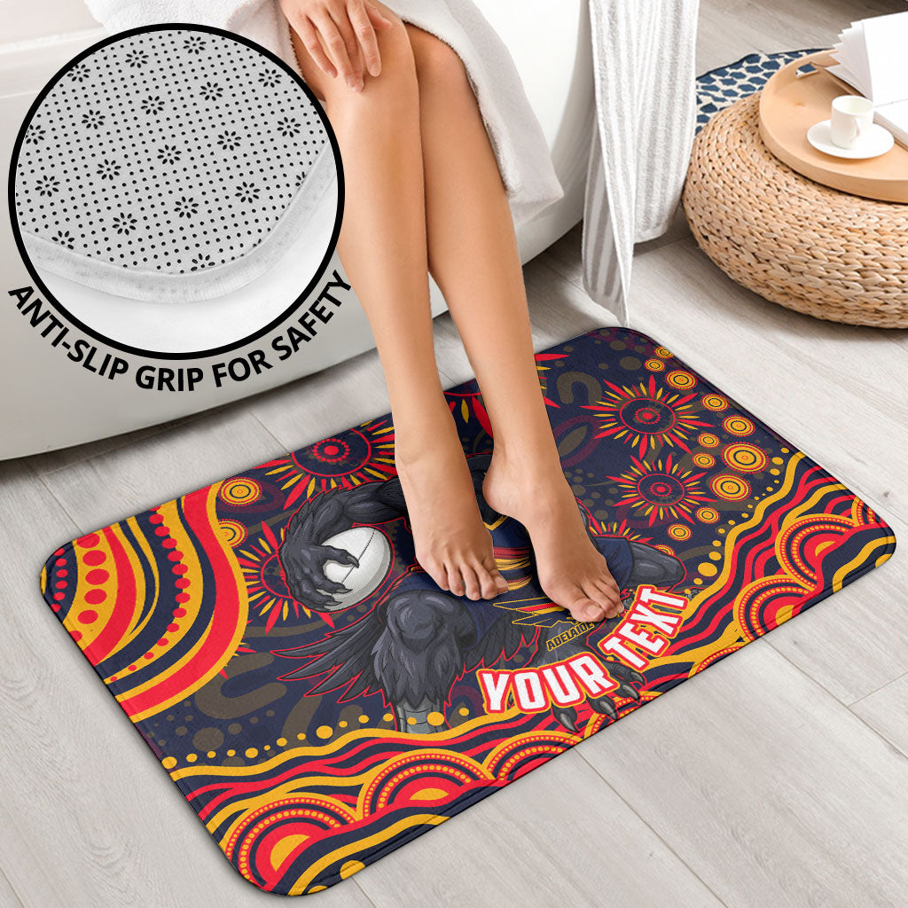 Personalized Adelaide Crows AFL Mascot Bathroom Set Aboriginal Dot Art - Dreamtime Football Mascot