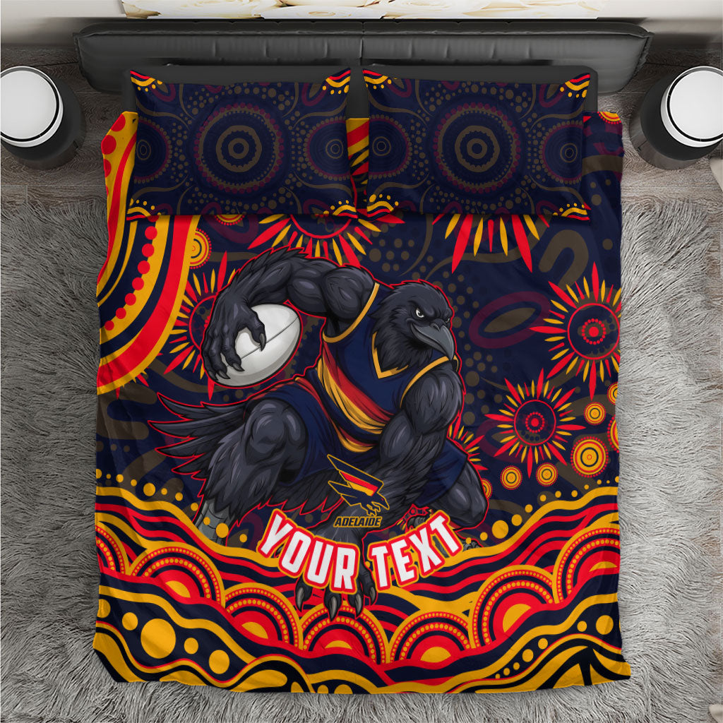 Personalized Adelaide Crows AFL Mascot Bedding Set Aboriginal Dot Art - Dreamtime Football Mascot