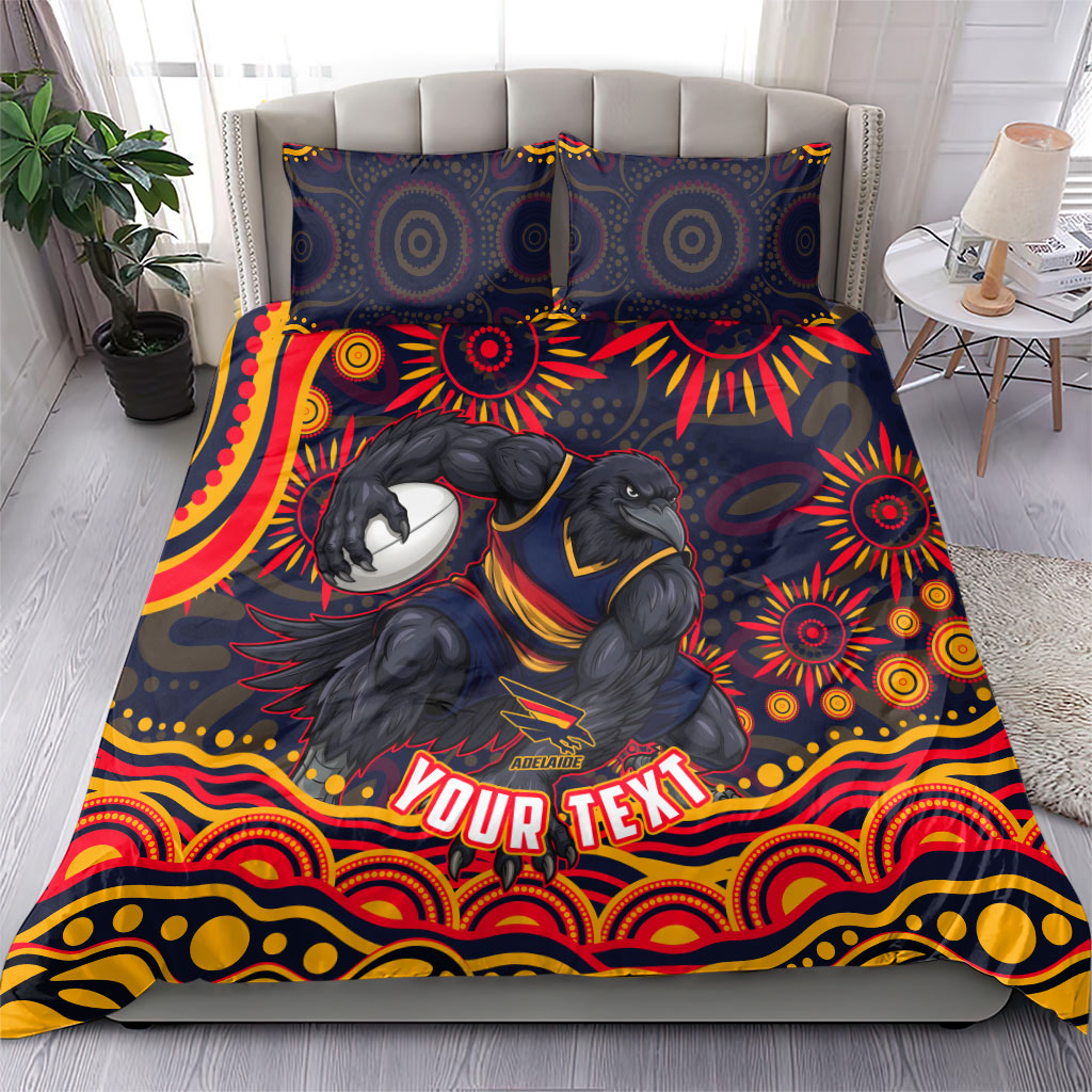 Personalized Adelaide Crows AFL Mascot Bedding Set Aboriginal Dot Art - Dreamtime Football Mascot