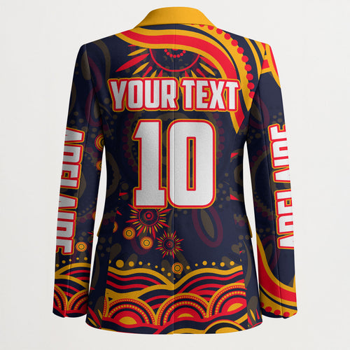 Personalized Adelaide Crows AFL Mascot Blazer Aboriginal Dot Art - Dreamtime Football Mascot