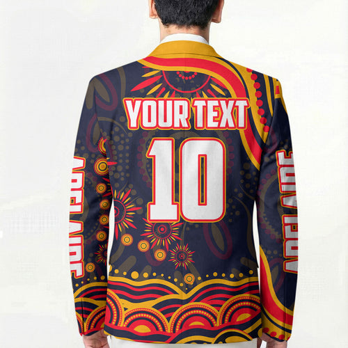 Personalized Adelaide Crows AFL Mascot Blazer Aboriginal Dot Art - Dreamtime Football Mascot