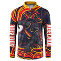 Personalized Adelaide Crows AFL Mascot Button Sweatshirt Aboriginal Dot Art - Dreamtime Football Mascot