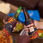 Personalized Adelaide Crows AFL Mascot 4 in 1 Can Cooler Tumbler Aboriginal Dot Art - Dreamtime Football Mascot
