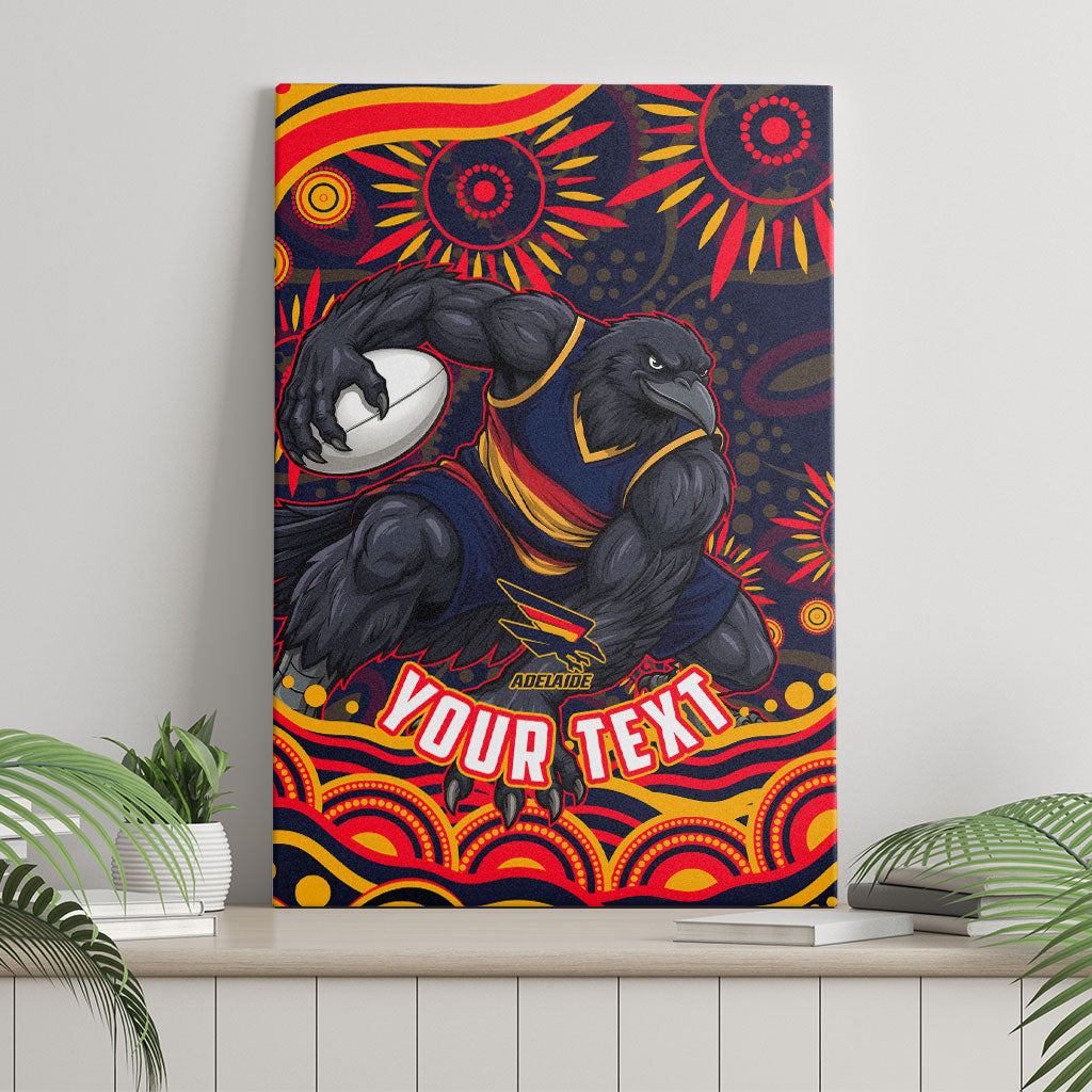 Personalized Adelaide Crows AFL Mascot Canvas Wall Art Aboriginal Dot Art - Dreamtime Football Mascot
