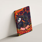 Personalized Adelaide Crows AFL Mascot Canvas Wall Art Aboriginal Dot Art - Dreamtime Football Mascot