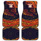 Personalized Adelaide Crows AFL Mascot Car Mats Aboriginal Dot Art - Dreamtime Football Mascot