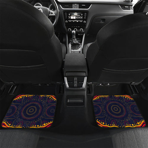 Personalized Adelaide Crows AFL Mascot Car Mats Aboriginal Dot Art - Dreamtime Football Mascot