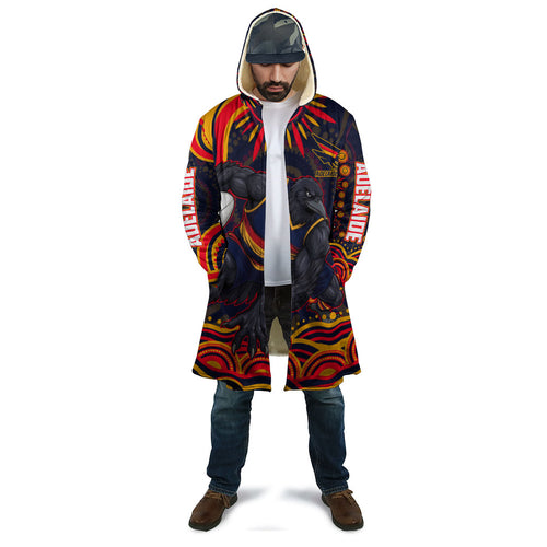 Personalized Adelaide Crows AFL Mascot Cloak Aboriginal Dot Art - Dreamtime Football Mascot