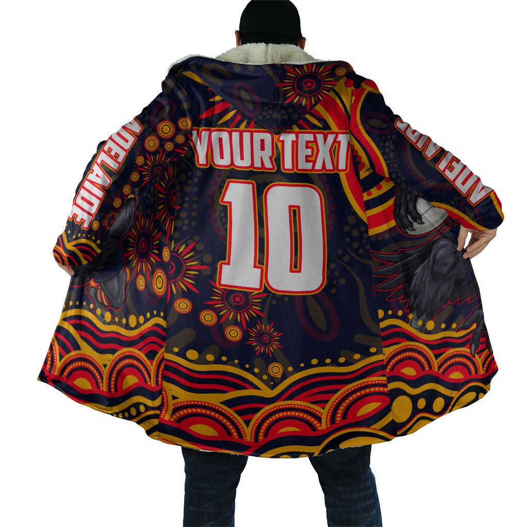 Personalized Adelaide Crows AFL Mascot Cloak Aboriginal Dot Art - Dreamtime Football Mascot