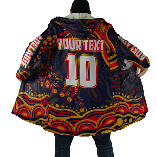 Personalized Adelaide Crows AFL Mascot Cloak Aboriginal Dot Art - Dreamtime Football Mascot