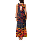 Personalized Adelaide Crows AFL Mascot Family Matching Tank Maxi Dress and Hawaiian Shirt Aboriginal Dot Art - Dreamtime Football Mascot