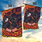 Personalized Adelaide Crows AFL Mascot Garden Flag Aboriginal Dot Art - Dreamtime Football Mascot