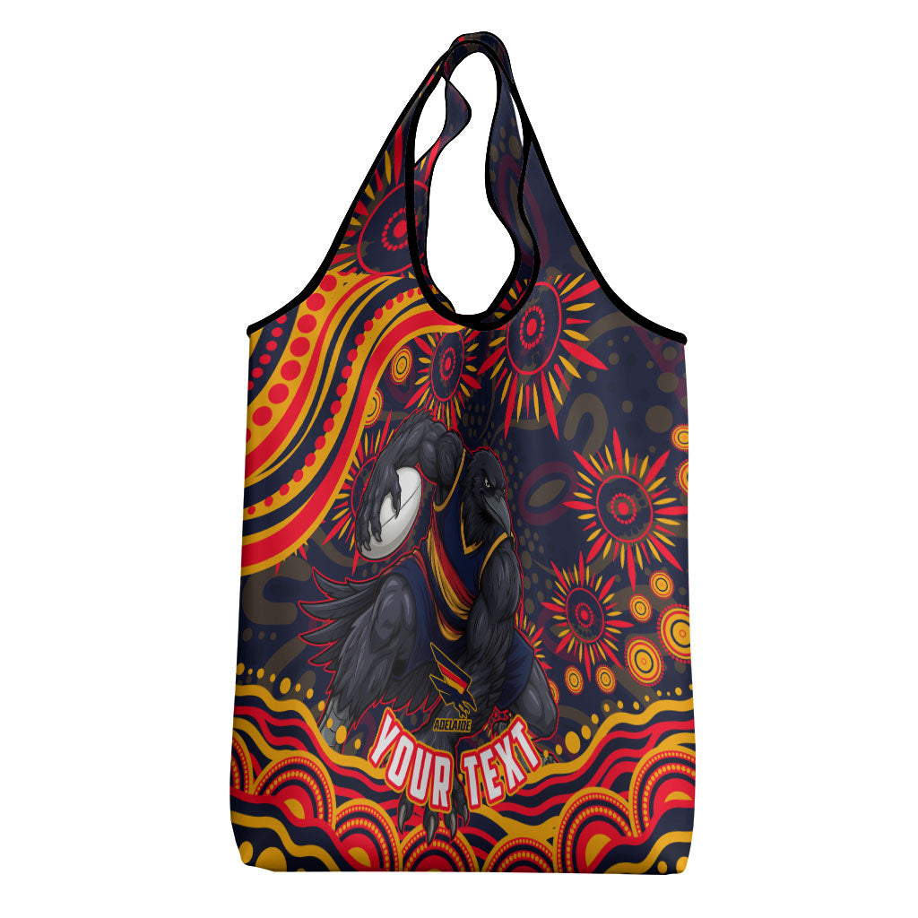 Personalized Adelaide Crows AFL Mascot Grocery Bag Aboriginal Dot Art - Dreamtime Football Mascot