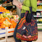 Personalized Adelaide Crows AFL Mascot Grocery Bag Aboriginal Dot Art - Dreamtime Football Mascot