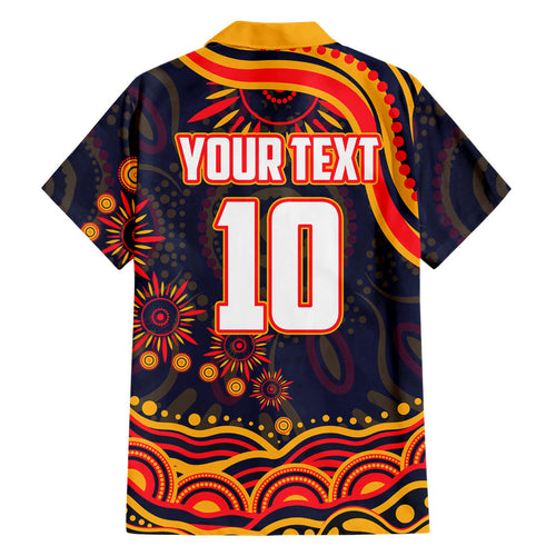 Personalized Adelaide Crows AFL Mascot Hawaiian Shirt Aboriginal Dot Art - Dreamtime Football Mascot