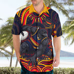 Personalized Adelaide Crows AFL Mascot Hawaiian Shirt Aboriginal Dot Art - Dreamtime Football Mascot