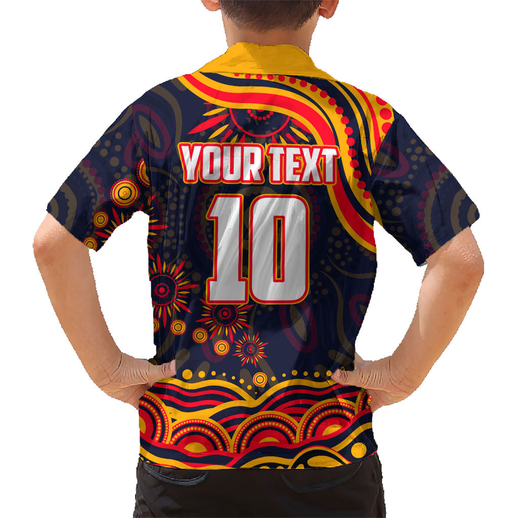 Personalized Adelaide Crows AFL Mascot Hawaiian Shirt Aboriginal Dot Art - Dreamtime Football Mascot