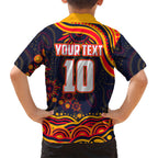 Personalized Adelaide Crows AFL Mascot Hawaiian Shirt Aboriginal Dot Art - Dreamtime Football Mascot