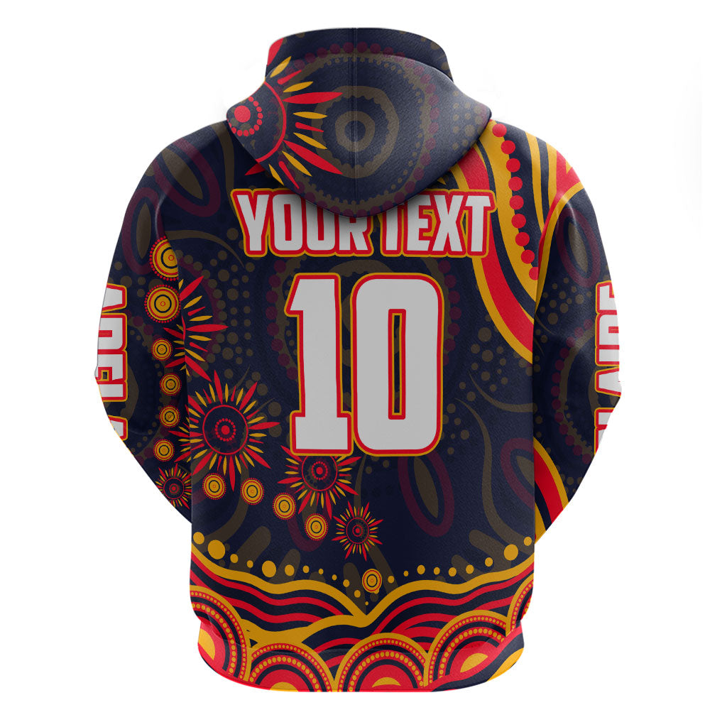 Personalized Adelaide Crows AFL Mascot Hoodie Aboriginal Dot Art - Dreamtime Football Mascot