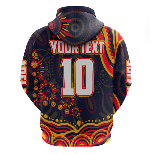 Personalized Adelaide Crows AFL Mascot Hoodie Aboriginal Dot Art - Dreamtime Football Mascot