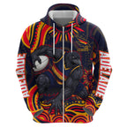 Personalized Adelaide Crows AFL Mascot Hoodie Aboriginal Dot Art - Dreamtime Football Mascot