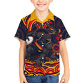 Personalized Adelaide Crows AFL Mascot Kid Hawaiian Shirt Aboriginal Dot Art - Dreamtime Football Mascot