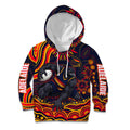 Personalized Adelaide Crows AFL Mascot Kid Hoodie Aboriginal Dot Art - Dreamtime Football Mascot