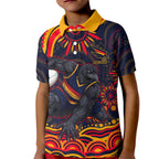 Personalized Adelaide Crows AFL Mascot Kid Polo Shirt Aboriginal Dot Art - Dreamtime Football Mascot