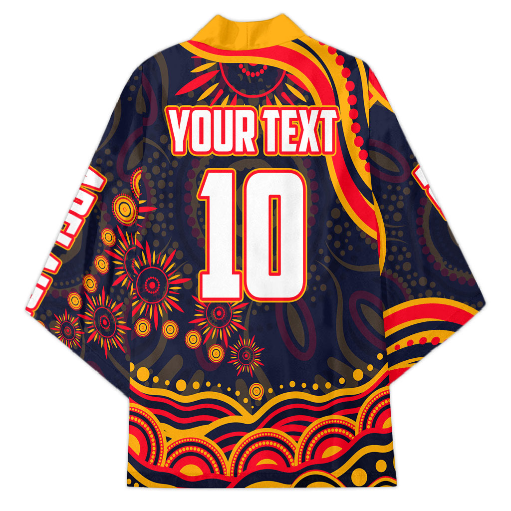 Personalized Adelaide Crows AFL Mascot Kimono Aboriginal Dot Art - Dreamtime Football Mascot