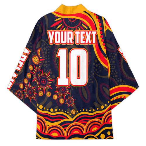 Personalized Adelaide Crows AFL Mascot Kimono Aboriginal Dot Art - Dreamtime Football Mascot