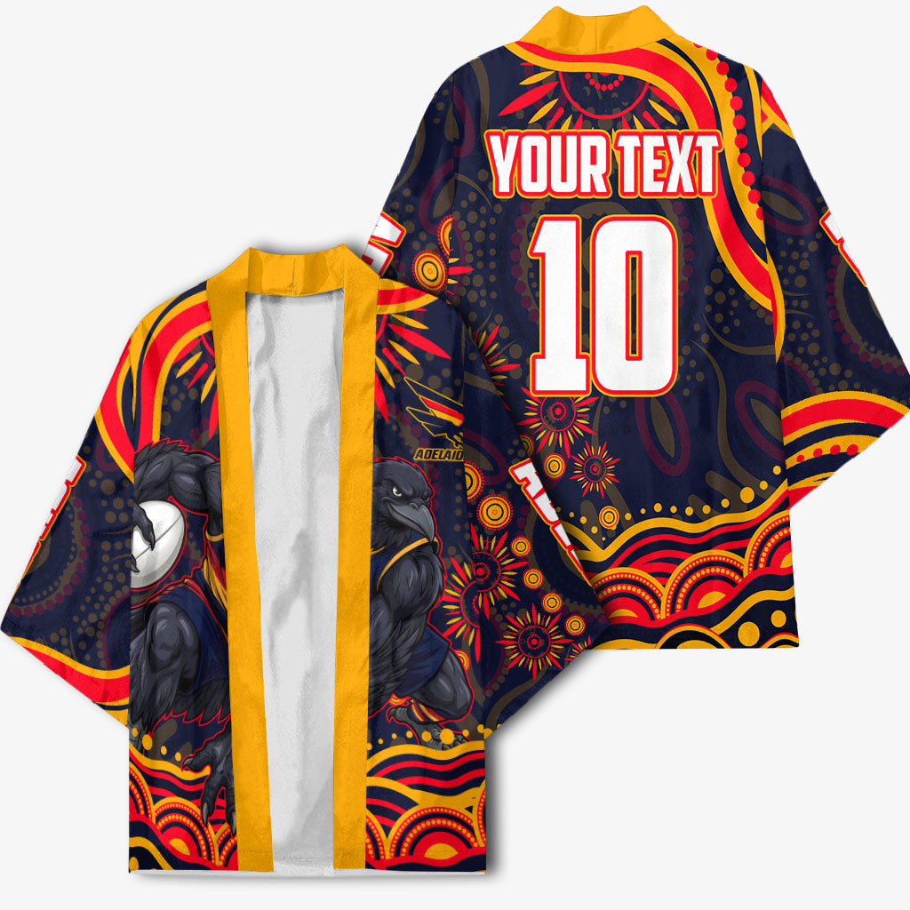 Personalized Adelaide Crows AFL Mascot Kimono Aboriginal Dot Art - Dreamtime Football Mascot