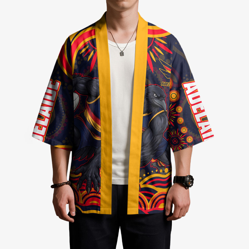 Personalized Adelaide Crows AFL Mascot Kimono Aboriginal Dot Art - Dreamtime Football Mascot