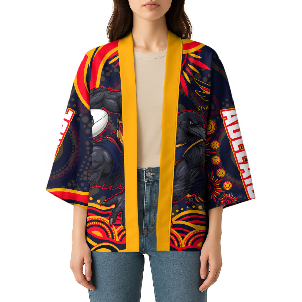 Personalized Adelaide Crows AFL Mascot Kimono Aboriginal Dot Art - Dreamtime Football Mascot