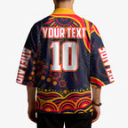 Personalized Adelaide Crows AFL Mascot Kimono Aboriginal Dot Art - Dreamtime Football Mascot