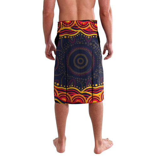Personalized Adelaide Crows AFL Mascot Lavalava Aboriginal Dot Art - Dreamtime Football Mascot